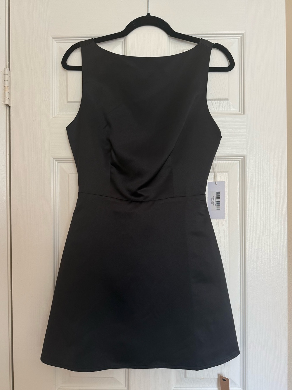 NWT Reformation Zenni Satin Dress - Black